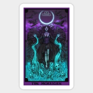 The Morrigan Death Tarot Card Sticker